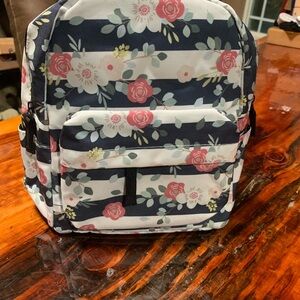 Floral Striped Backpack